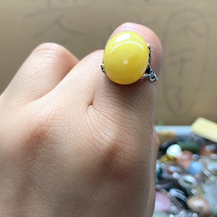 水晶水晶戒指银S925镶嵌