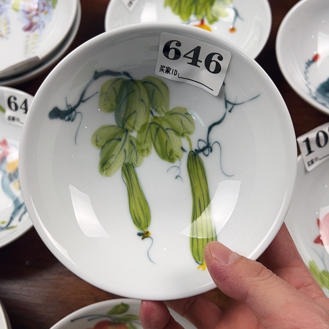 瓷片景德镇陶瓷手工手绘制作