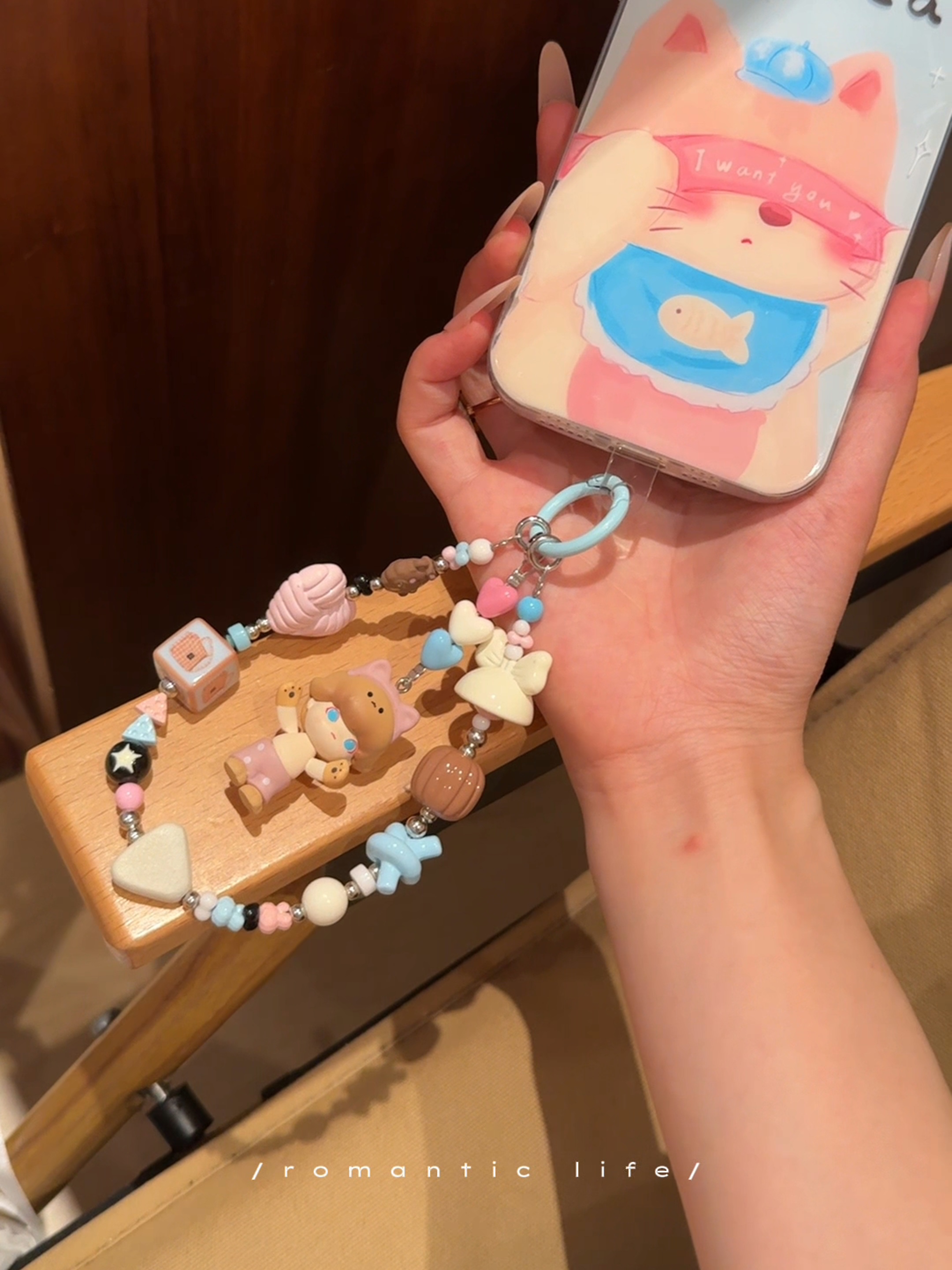 【改娃】猫爪DM潮玩手机壳挂件DIY饰品挂饰创意可爱手机链