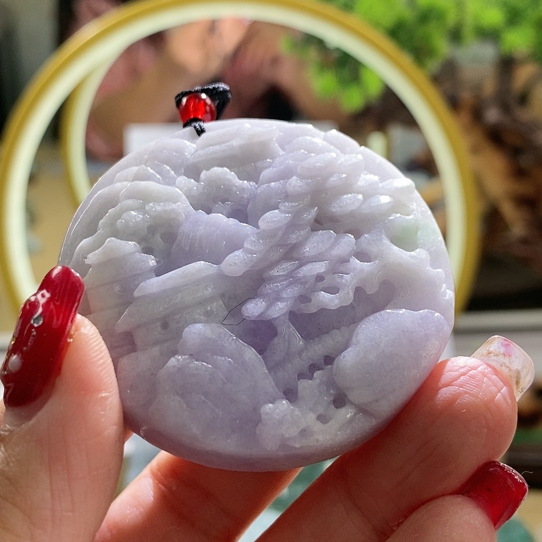 【闪购商品】翡翠颈饰未镶嵌山水