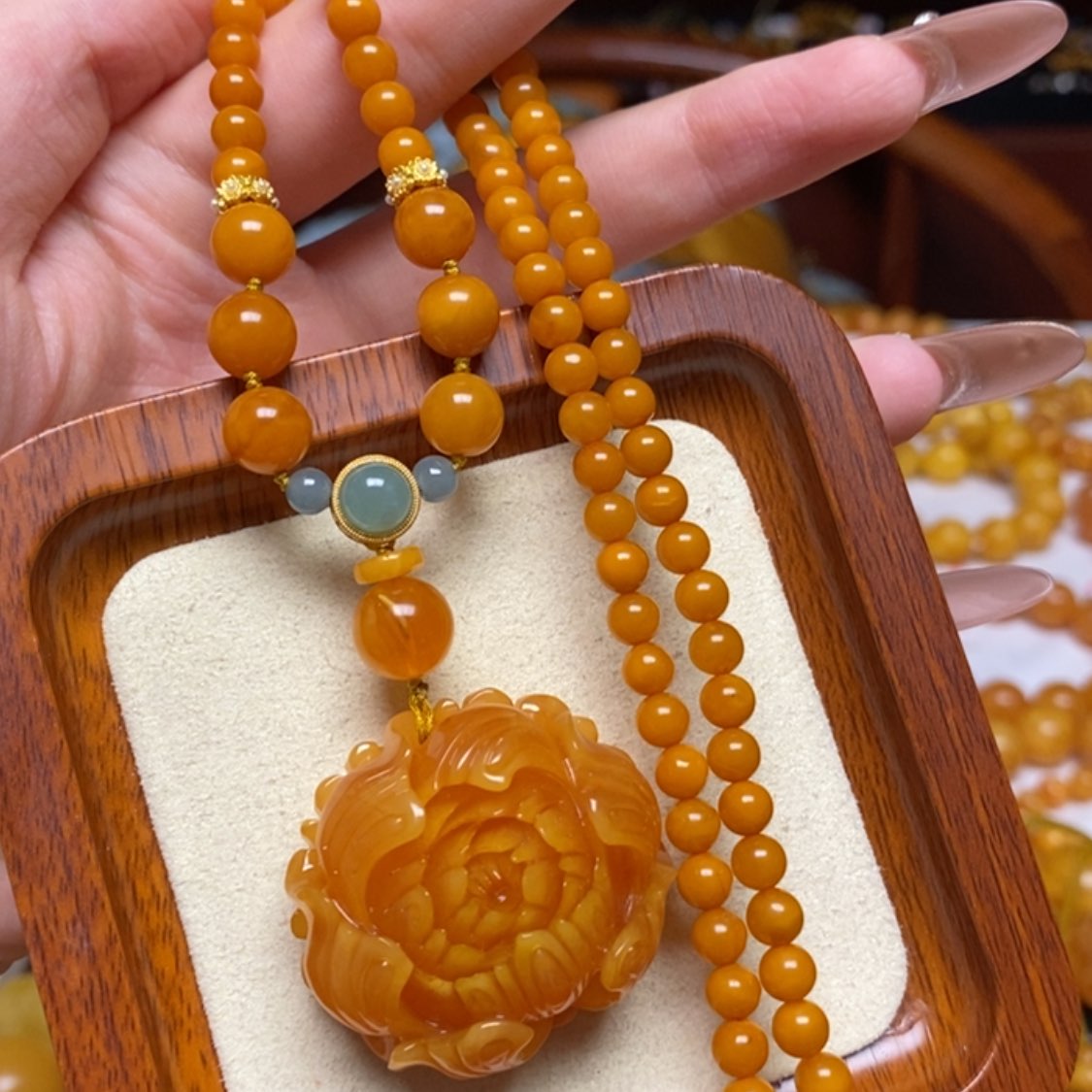 【闪购商品】蜜蜡颈饰未镶嵌项链