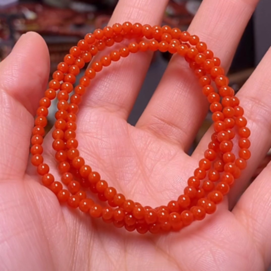 南红玛瑙手串3mm