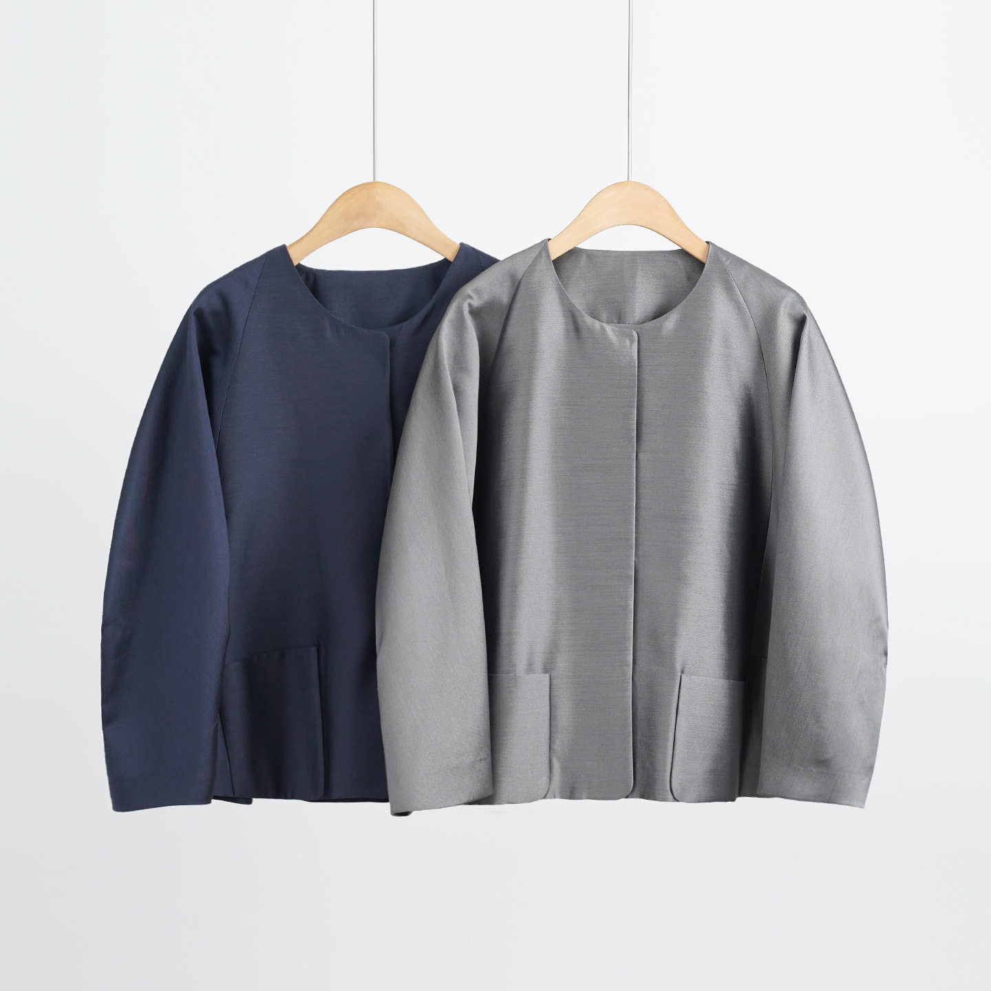 外贸品牌25早秋高奢丝羊毛女士桑蚕丝羊毛西装（251977）