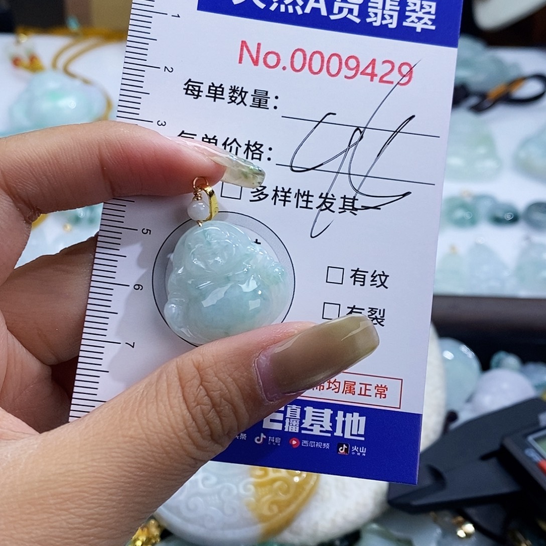 翡翠未镶嵌颈饰9429