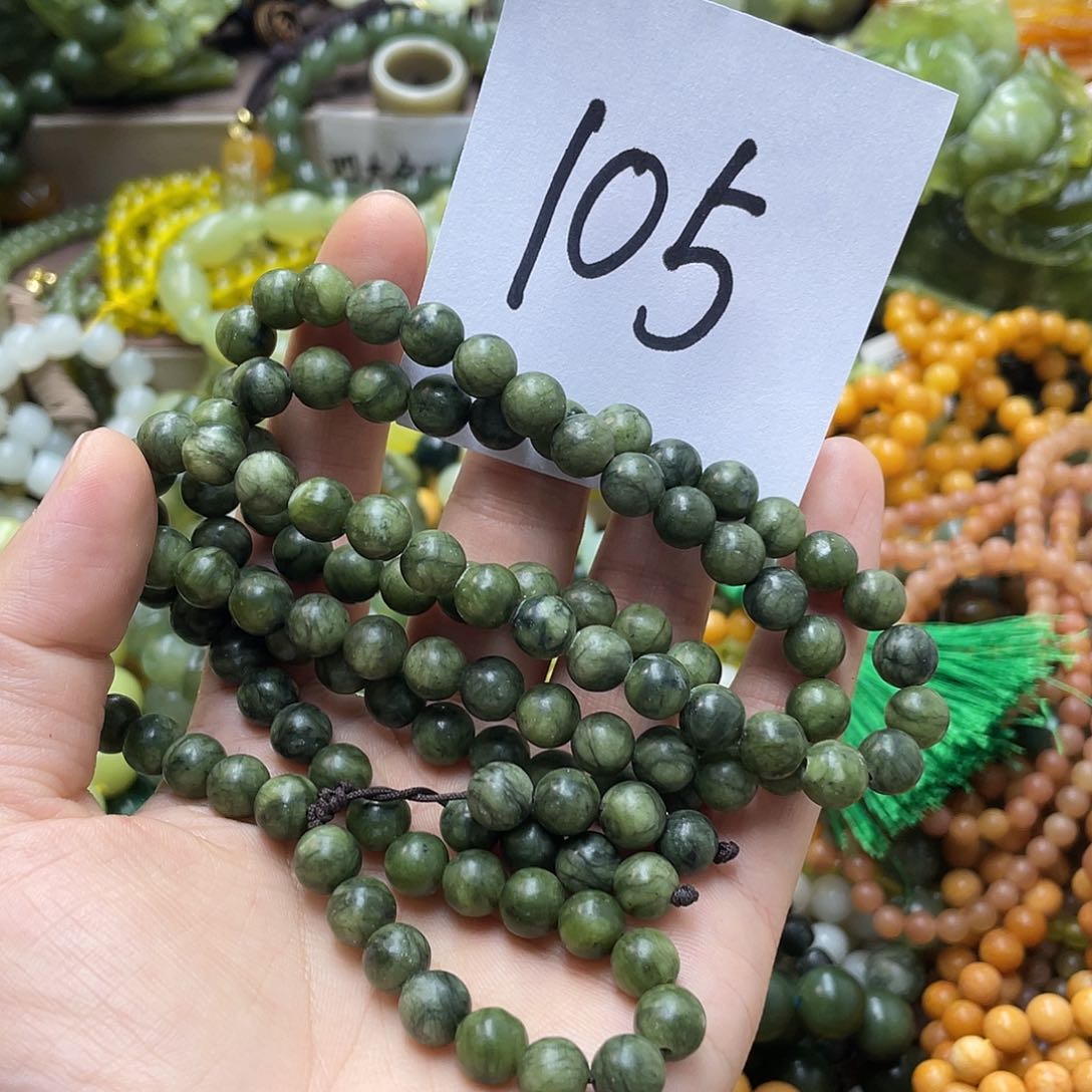 未镶嵌蛇纹石玉手链