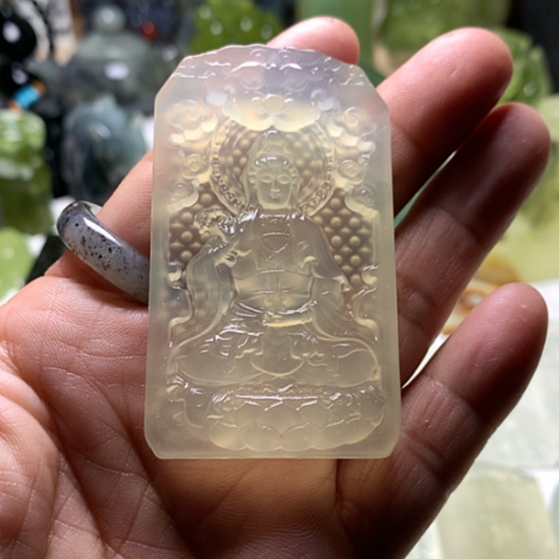 【闪购商品】蛇纹石玉颈饰合金