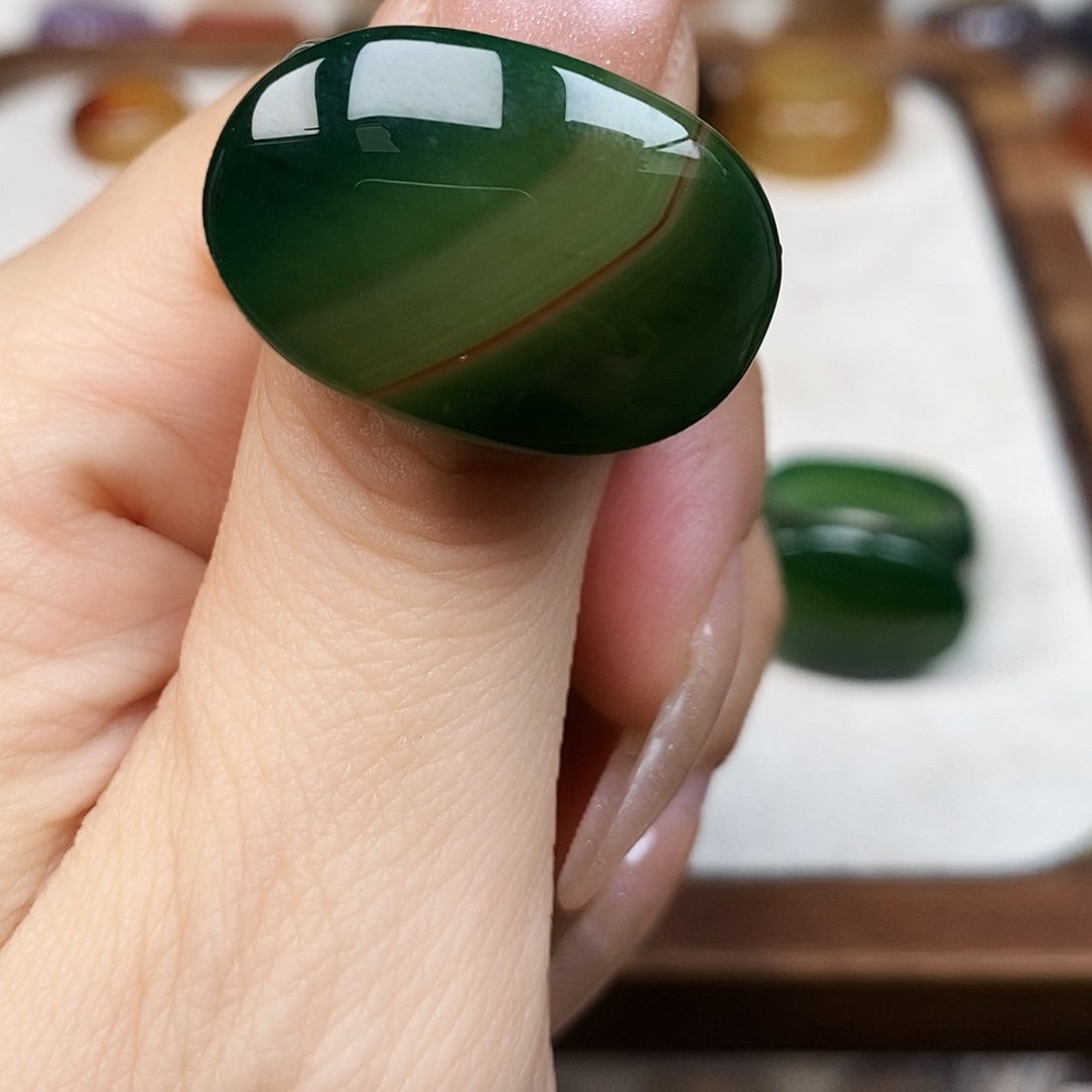 A***金玛瑙/玉髓未镶嵌戒指