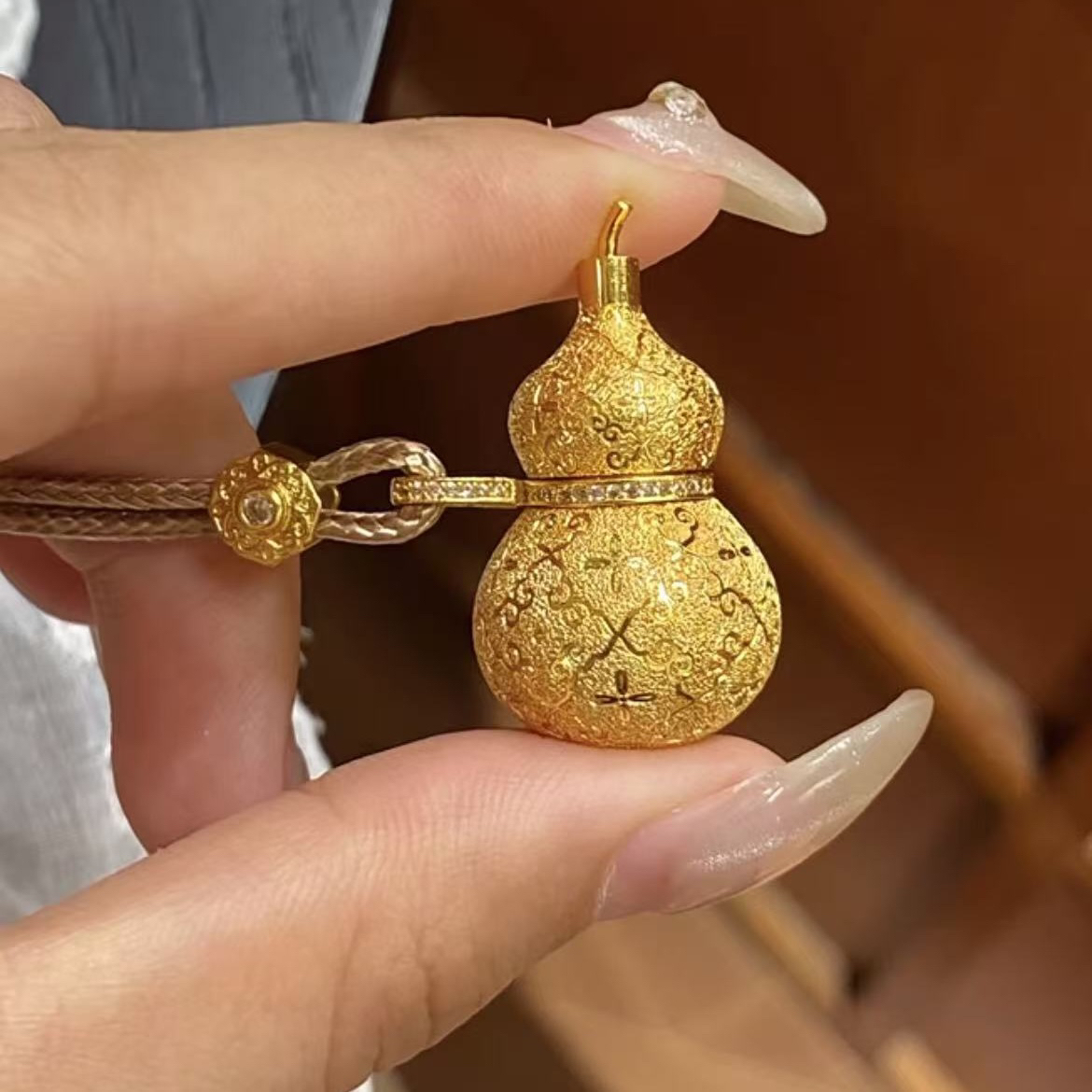 铜合金吊坠 招财纳福葫芦吊坠 国风