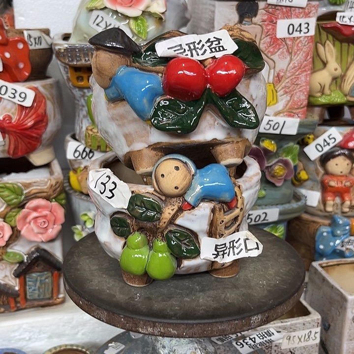 粗陶材质多肉花盆