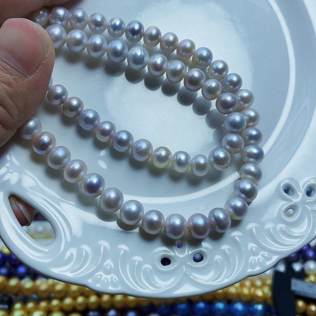 淡水珍珠颈饰银S925镶嵌