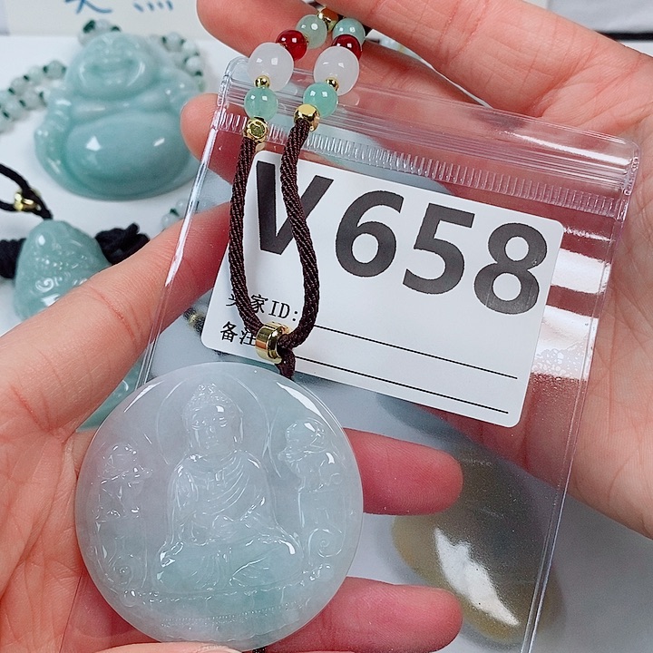 翡翠未镶嵌颈饰天然