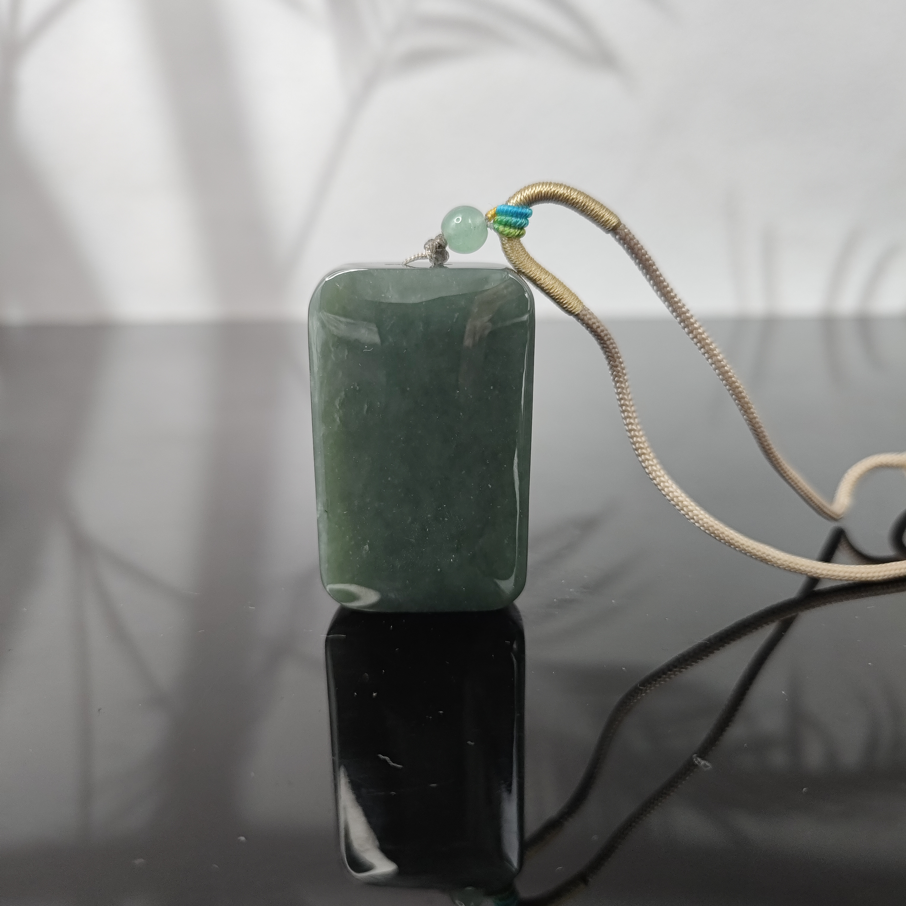 T和田玉无事牌吊坠1751