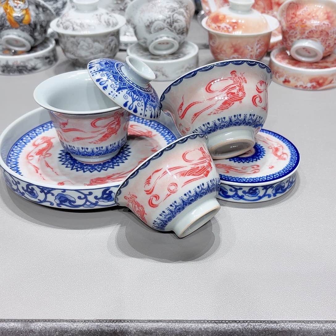 盖碗景德镇高温茶具