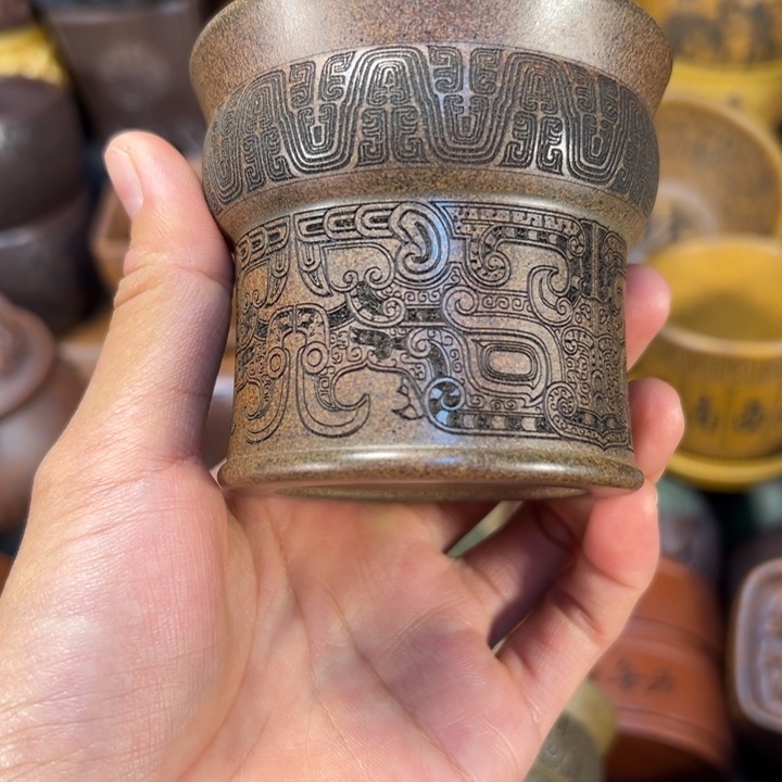 茶杯紫砂宜兴紫杯子