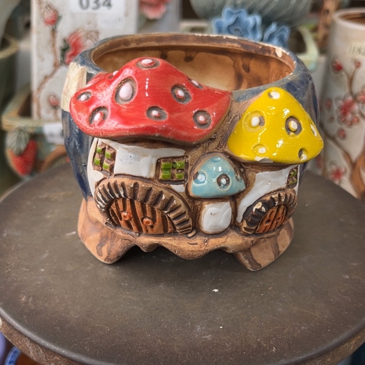 紫砂花盆粗陶材质多肉花盆