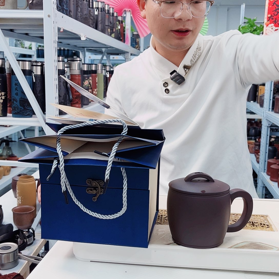 茶杯紫砂汉瓦礼盒证书