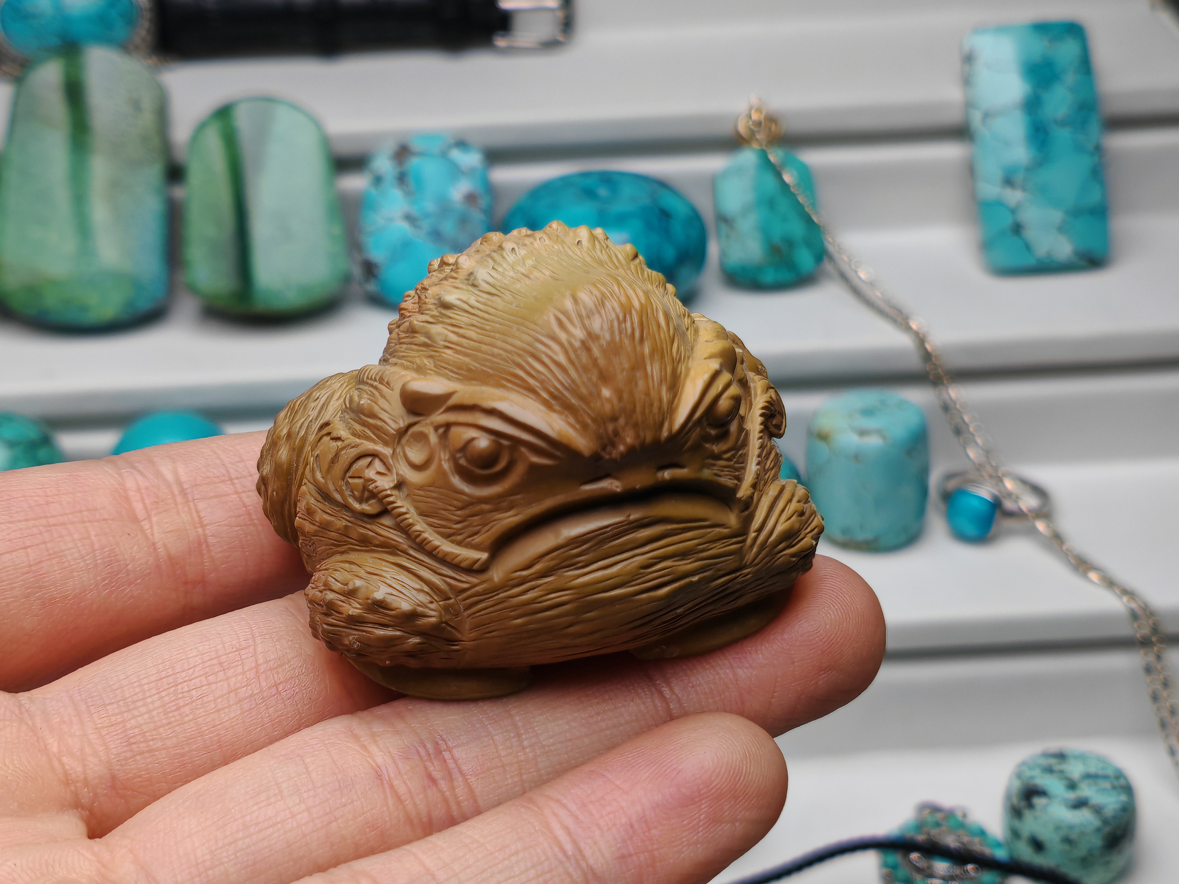 湖北十堰原矿绿松石金蟾