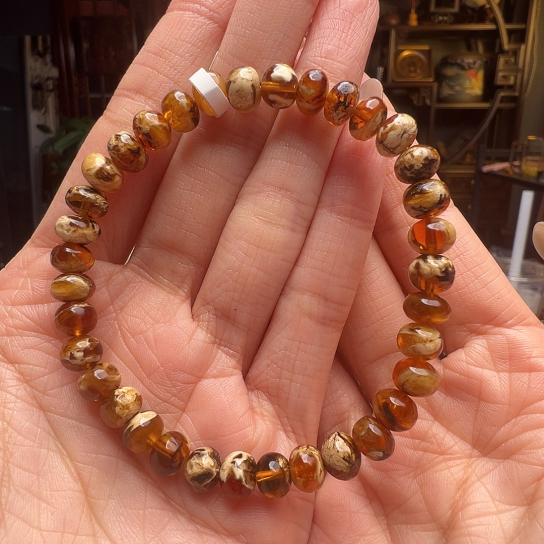 征***途琥珀未镶嵌裸石抚顺琥珀20383-1七