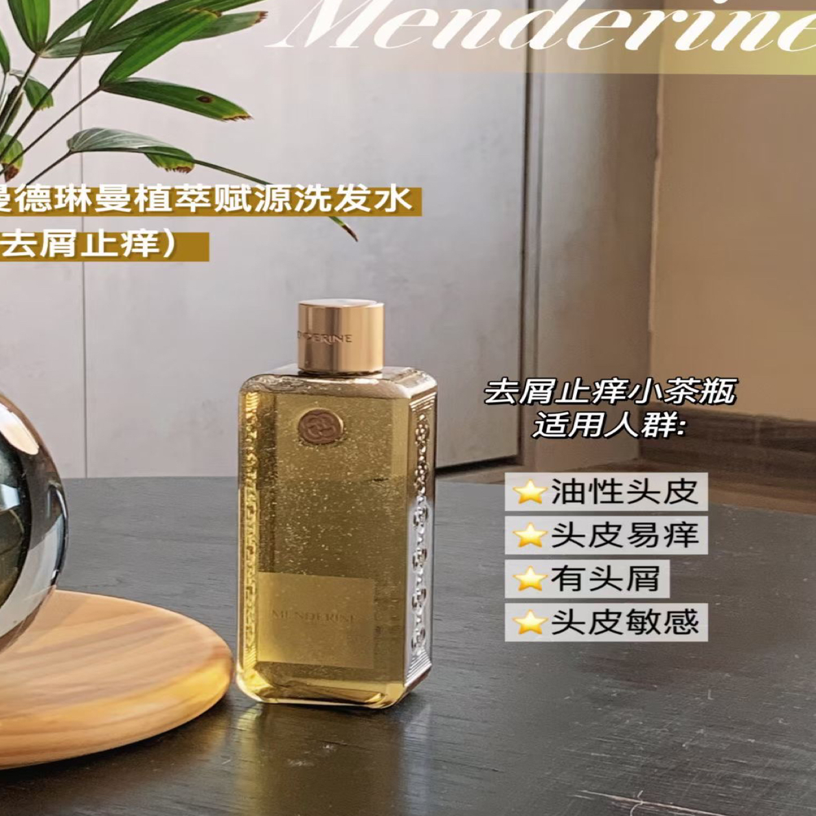 MENDERINE/曼德琳去屑止痒茶瓶洗发水两瓶送一正装发膜