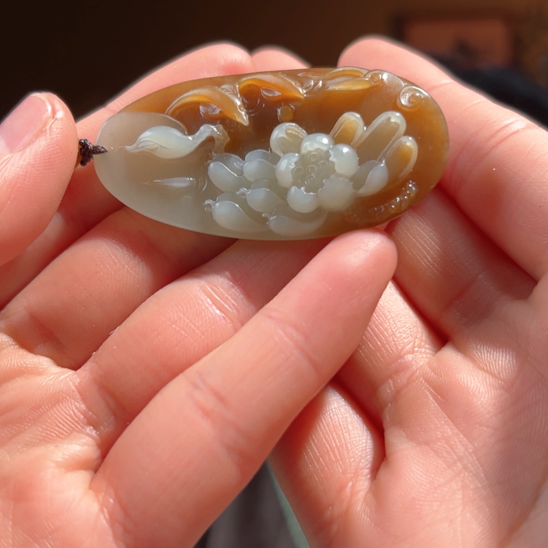 吊坠(不含链)未镶嵌和田玉新疆年年有余1200