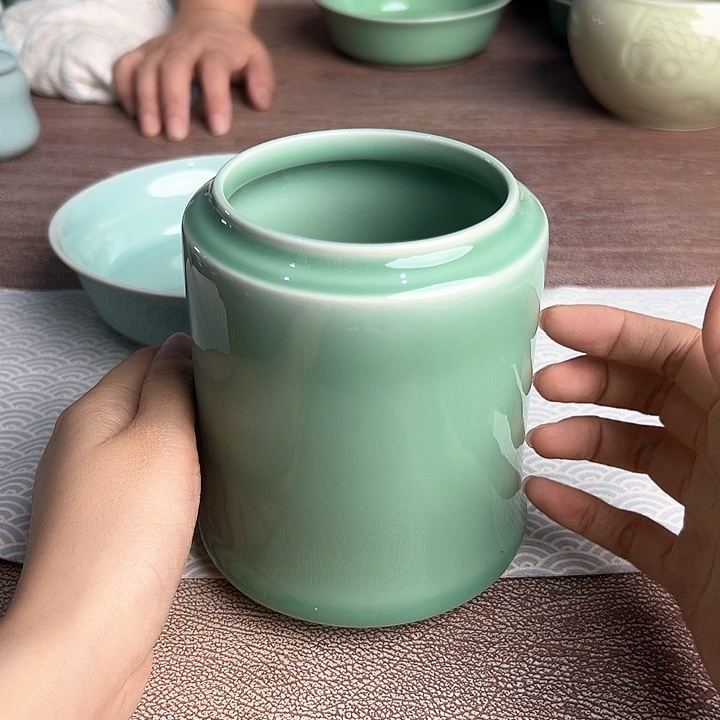 龙泉云间青瓷小米茶器