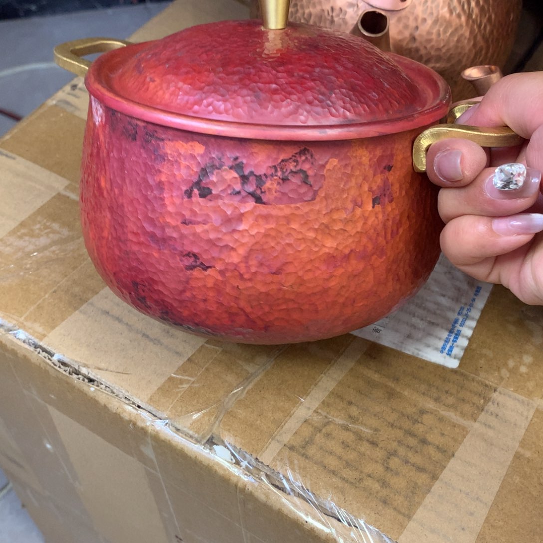 火烧红锤纹精工小锅