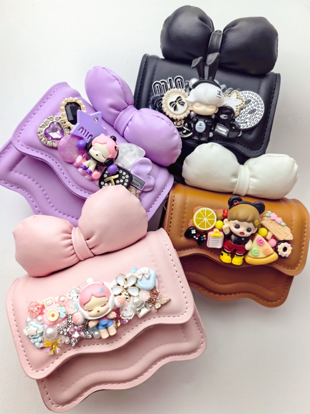 DIY奶油胶斜挎包包定制创意礼品    