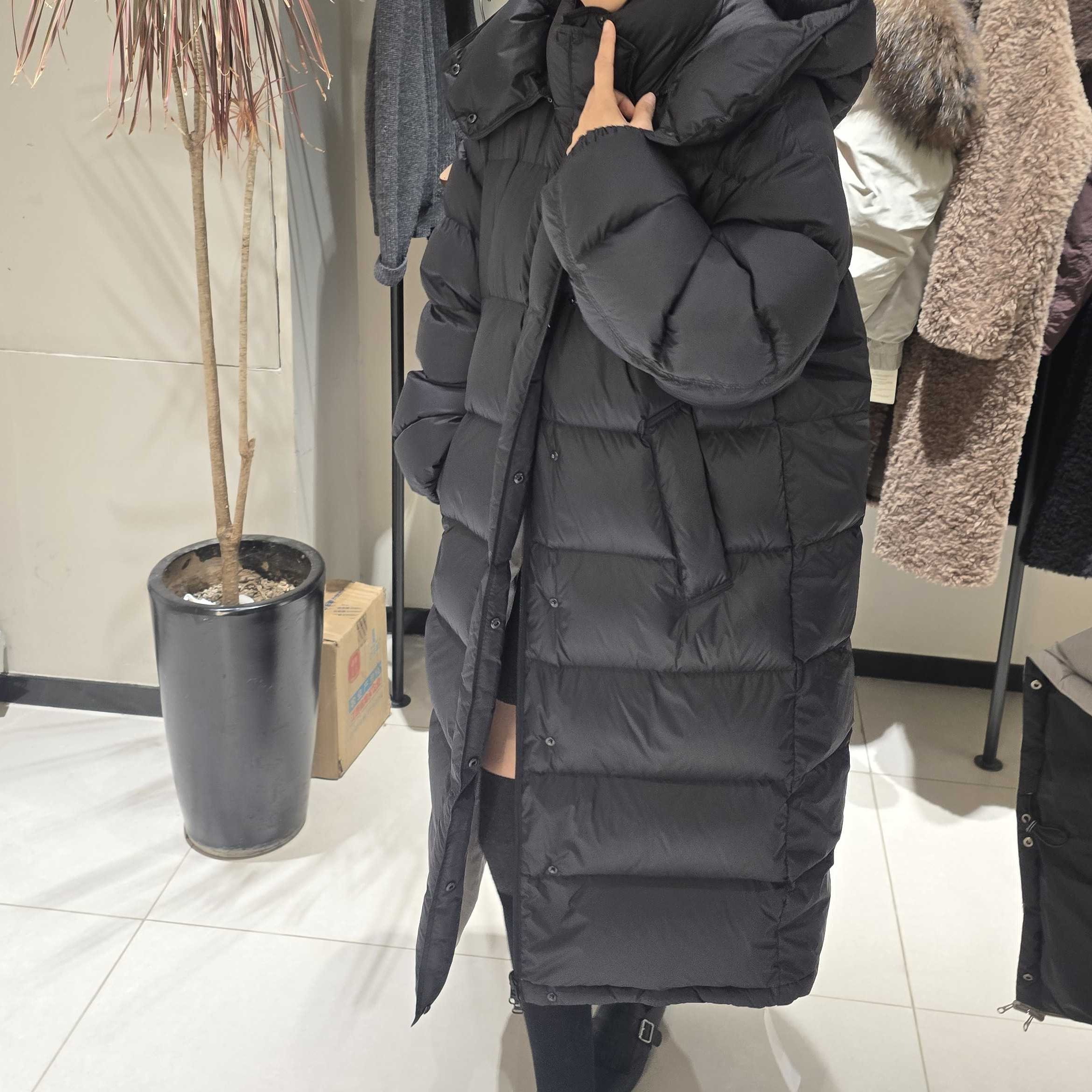 【W➕欧韩】巨福的两面穿的长款被子款鹅的羽的绒服
