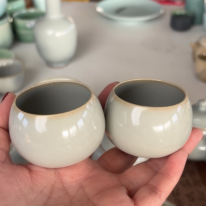 龙泉云间青瓷小米茶器