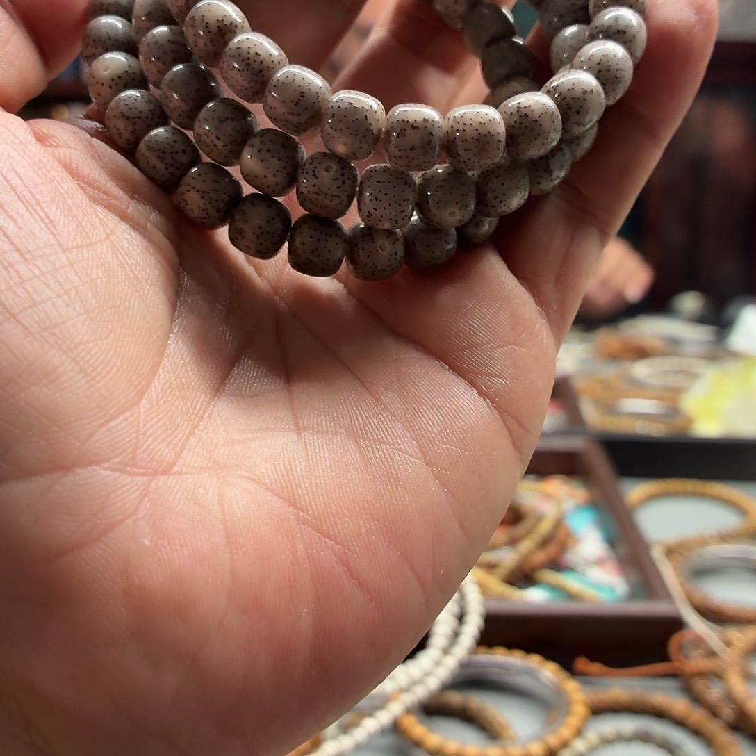 星月菩提吊坠老型9灰玻璃