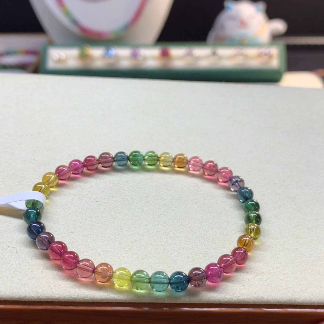 【闪购商品】碧玺手串未镶嵌浓郁彩虹色标5mm
