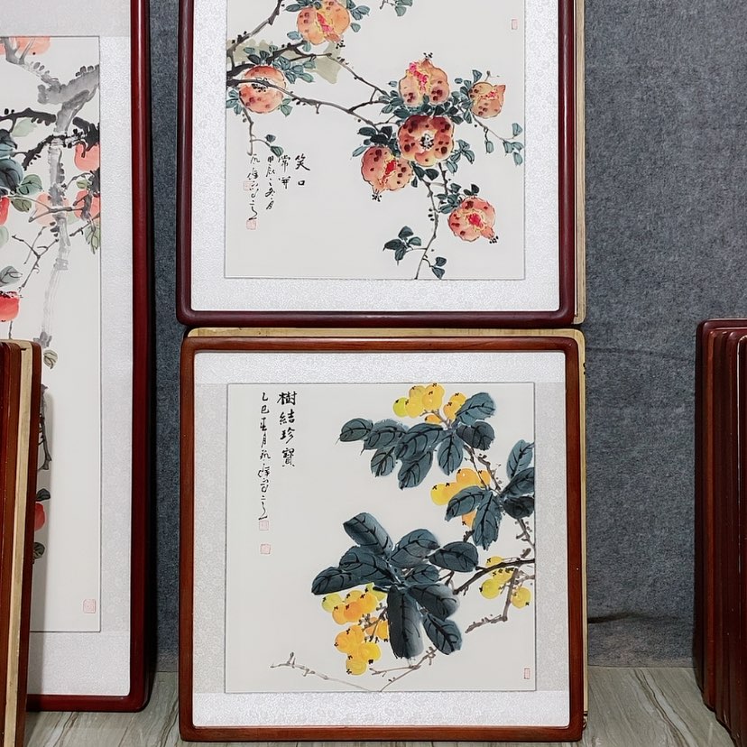 【闪购商品】国画书画作品带框65.×65厘米