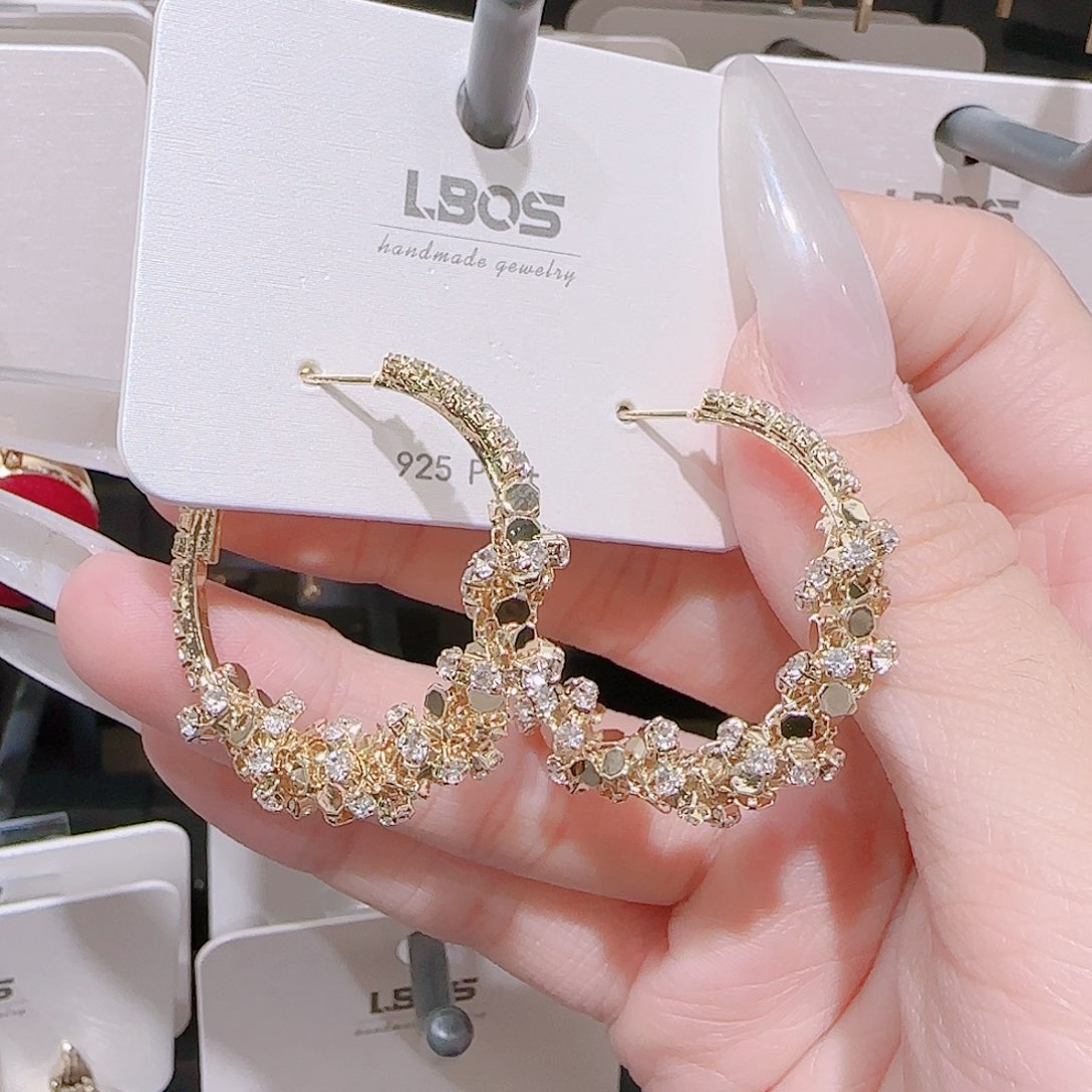 锆石铜合金925银耳环