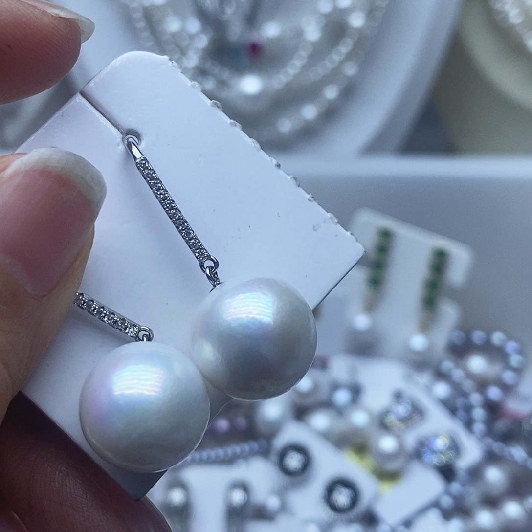 未镶嵌加淡水珍珠墨**痕