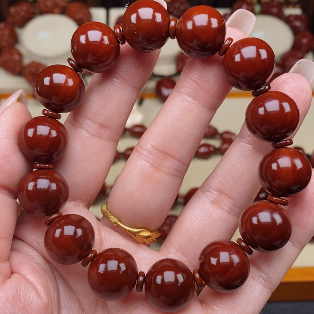 橄榄核吊坠正圆光珠