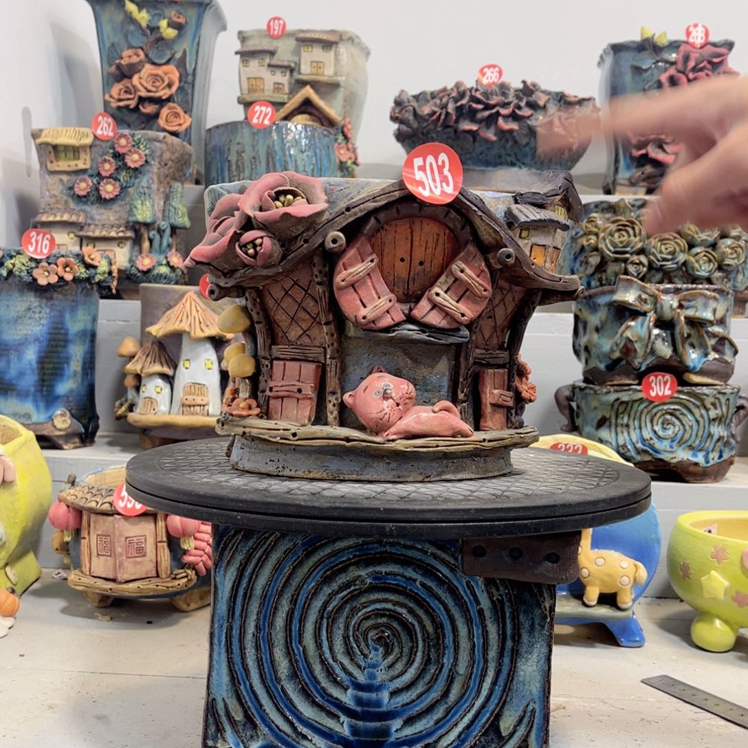 陶瓷微瑕503 号陶然花盆