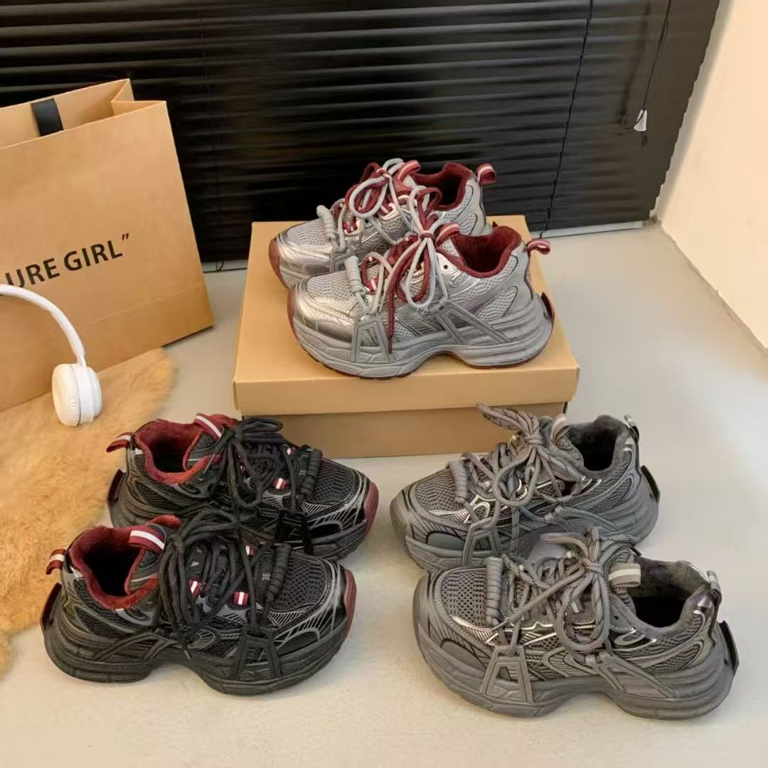 619厚底老爹鞋秋冬厚网运动鞋