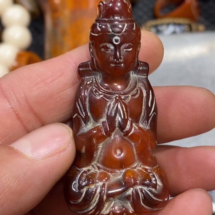 滴血莲花菩提吊坠