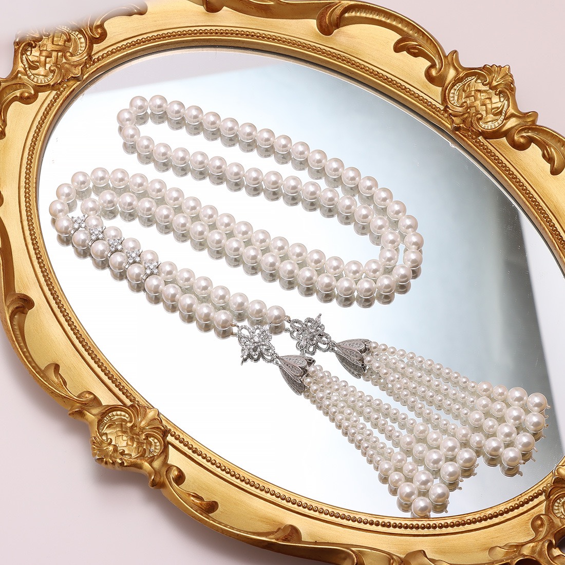 非金属布艺项链 国风气质时尚百搭长款优雅饰品轻奢项链XL010502