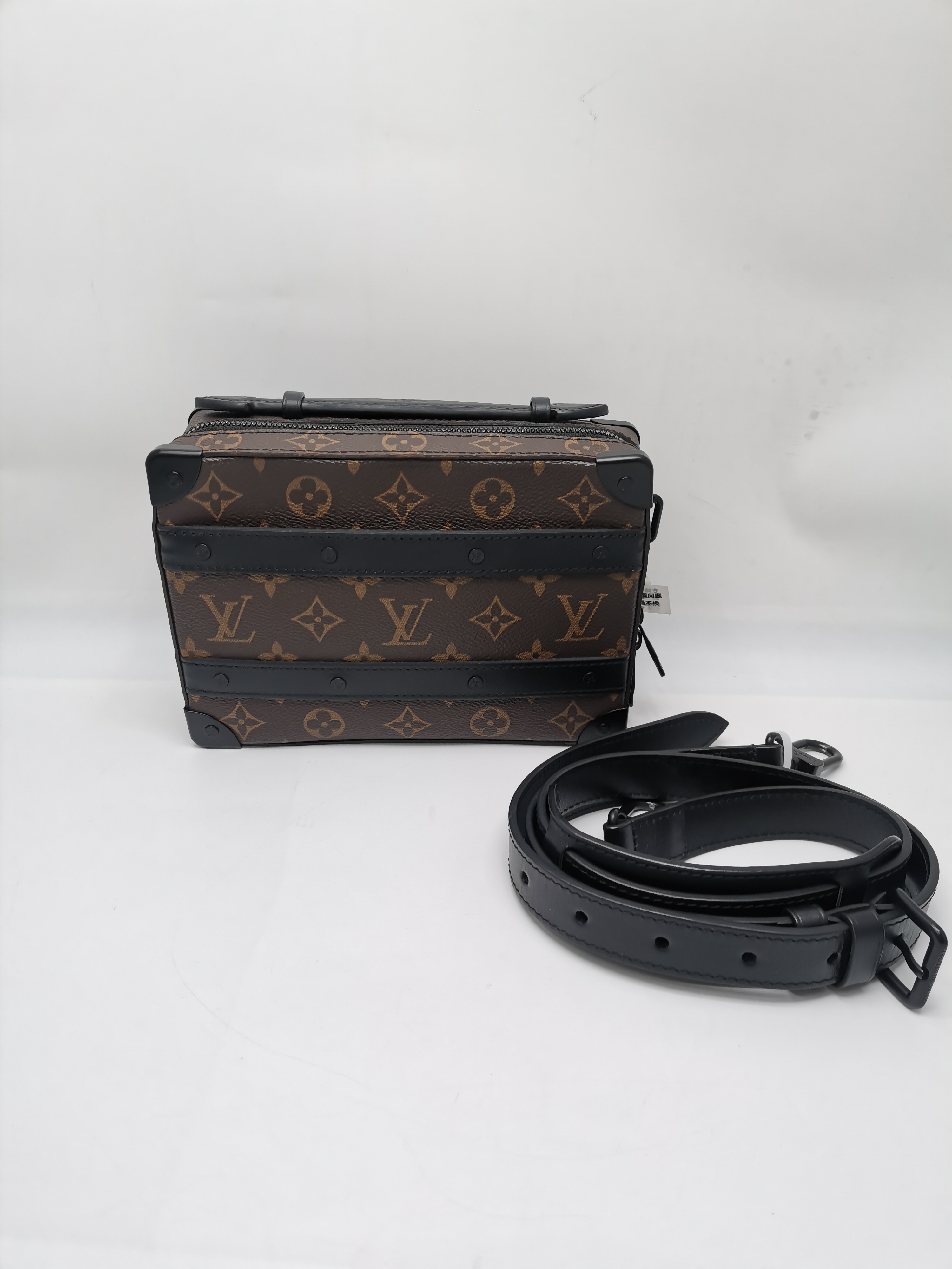 99新 LouisVuitton/路易威登 98新 17519 LV棕老花盒子斜挎包