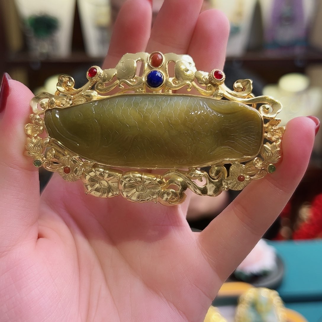 翡翠吊坠(不含链)银S925镶嵌吊坠