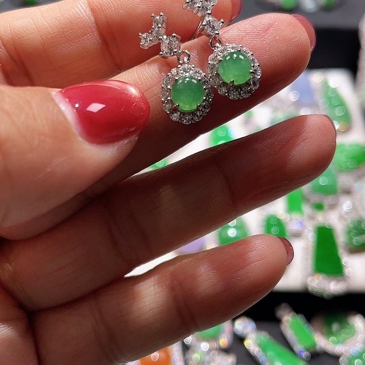 翡翠银S925镶嵌颈饰