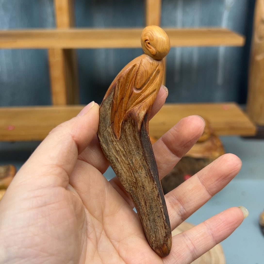 柏木崖柏木摆件手把件，