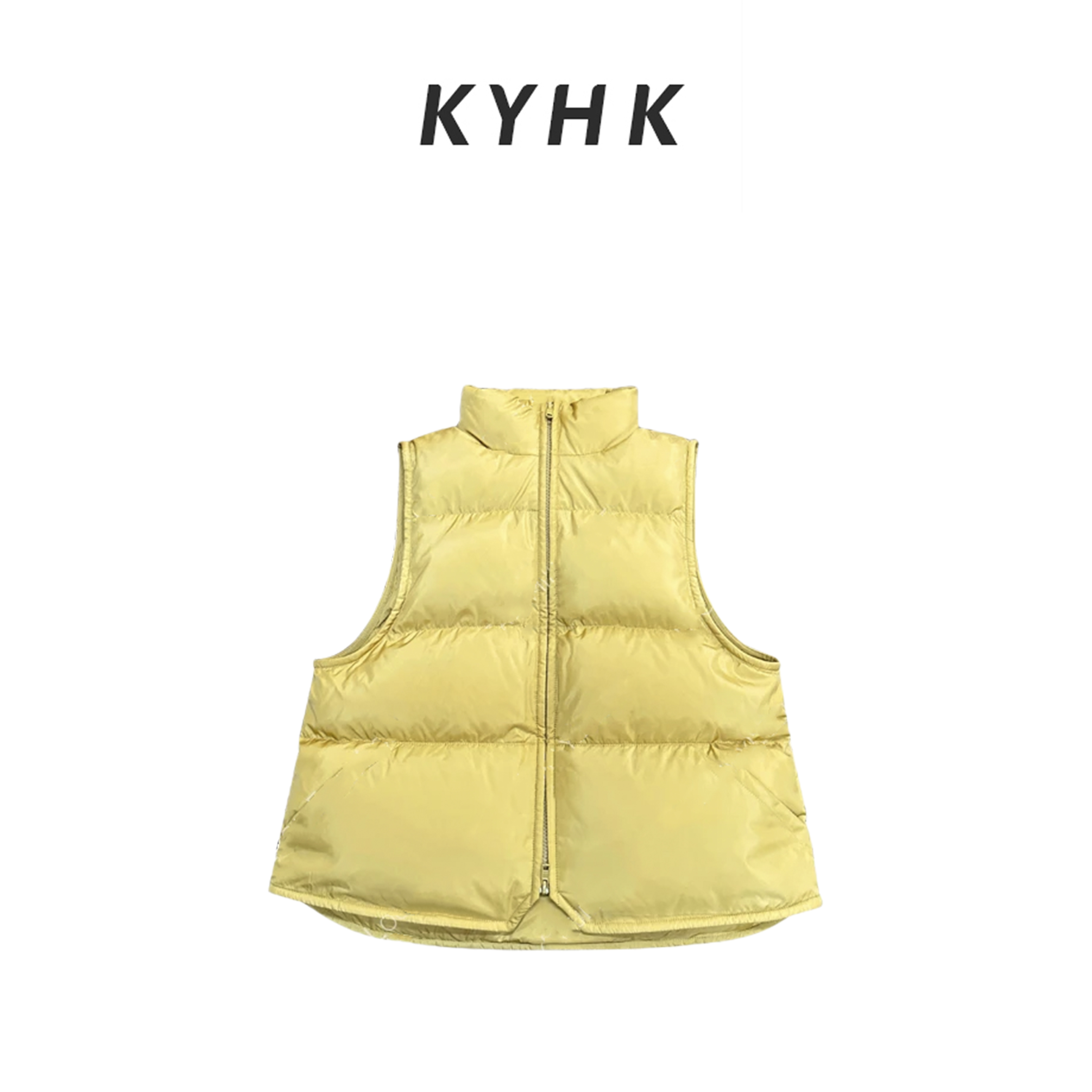KYHK极简纯色鹅绒面包羽绒马甲241107