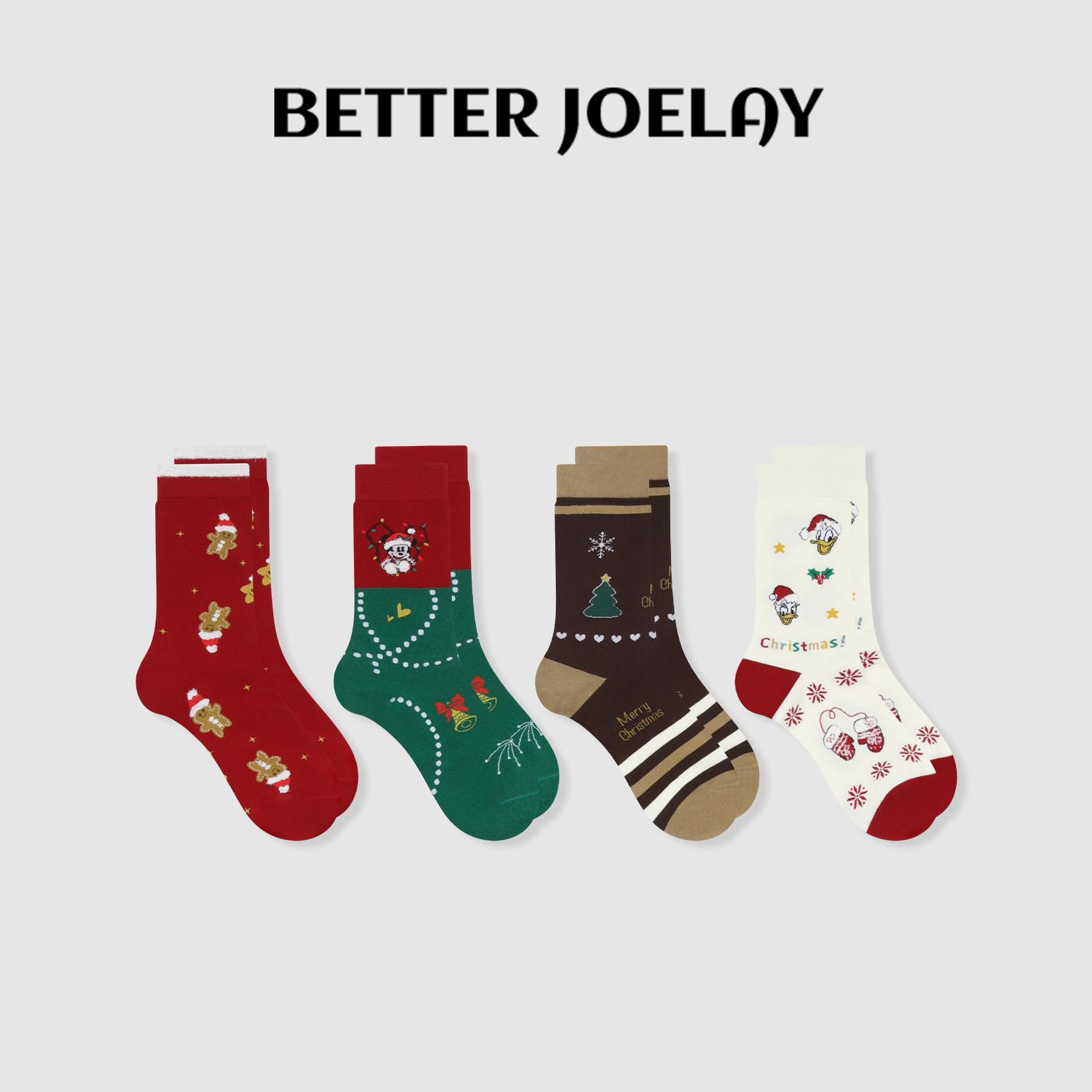 BETTER JOELAY -【瑰丽名芳】时尚袜子女中筒袜可爱卡通百搭WT607