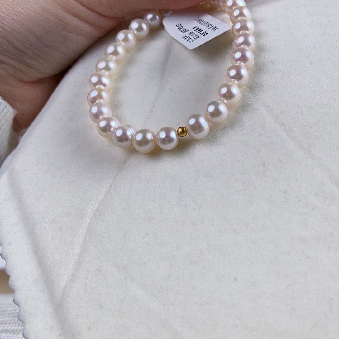 淡水珍珠手绳银S925镶嵌