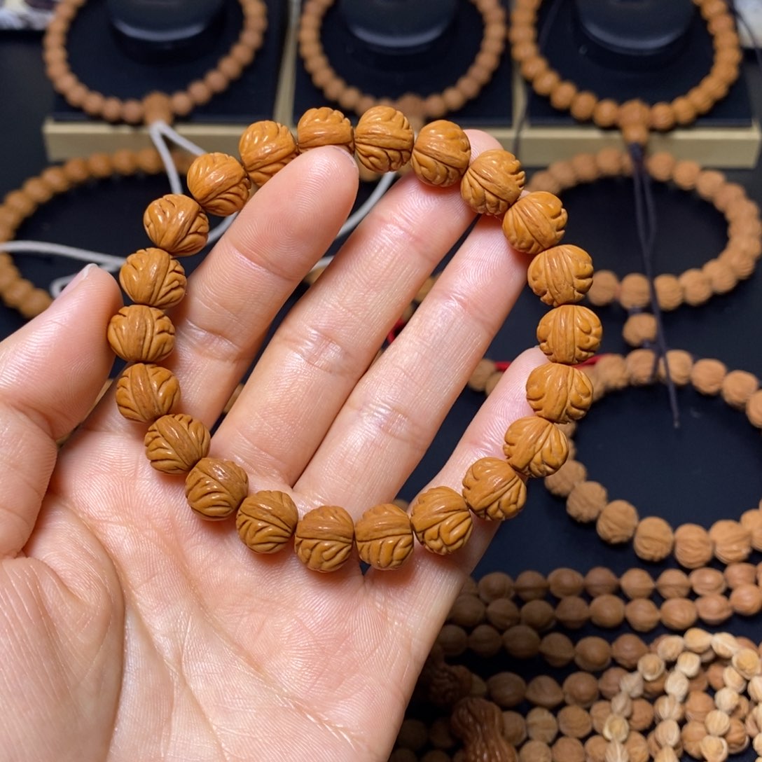 海***缘桃核手串秦岭文玩桃核手串