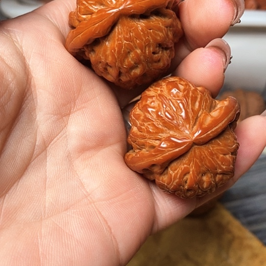 吊坠文玩核桃白狮子
