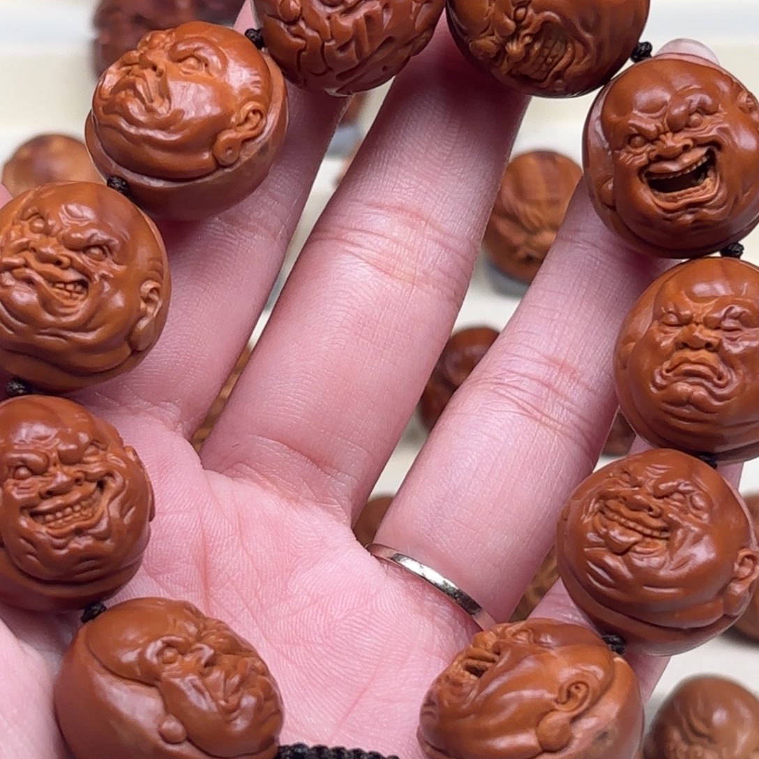 橄榄核手串/手链浮雕恶僧2.1