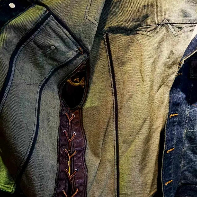 头层牛皮机车马甲